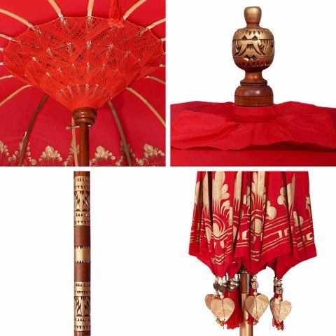 BALIŃSKI PARASOL CZERWONY 185X185X260CM