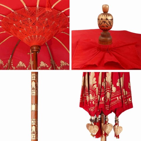 BALIŃSKI PARASOL CZERWONY 215X215X260CM