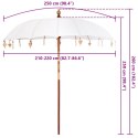 BALIŃSKI PARASOL KREMOWY 220X220X260CM