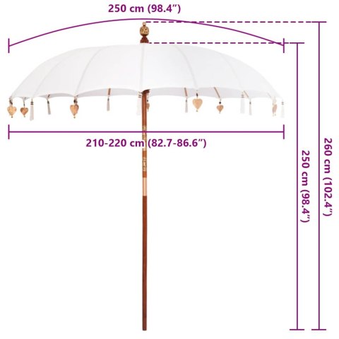 BALIŃSKI PARASOL KREMOWY 220X220X260CM