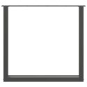 NOGI DO STOŁU JADALNEGO W KSZTAŁCIE LITERY U 2 SZT. ANTRACYT 80X(72-73)CM STAL