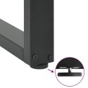 NOGI DO STOŁU JADALNEGO W KSZTAŁCIE LITERY U 2 SZT. ANTRACYT 80X(72-73)CM STAL