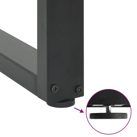 NOGI DO STOŁU JADALNEGO W KSZTAŁCIE LITERY U 2 SZT. ANTRACYT 80X(72-73)CM STAL