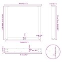 NOGI DO STOŁU JADALNEGO W KSZTAŁCIE LITERY U 2 SZT. ANTRACYT 80X(72-73)CM STAL