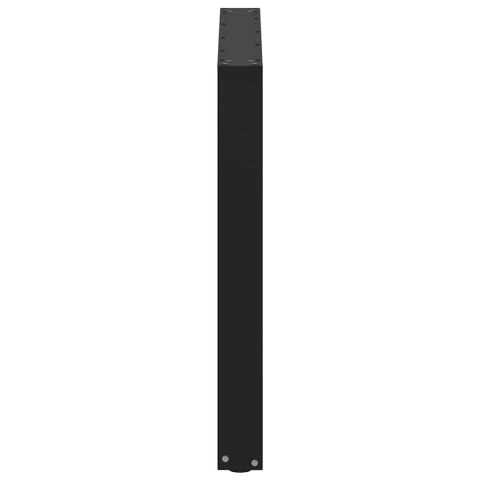 NOGI DO STOŁU JADALNEGO W KSZTAŁCIE LITERY U 2 SZT. CZARNE 90X(72-73)CM STAL