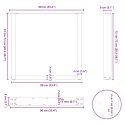 NOGI DO STOŁU JADALNEGO W KSZTAŁCIE LITERY U 2 SZT. CZARNE 90X(72-73)CM STAL