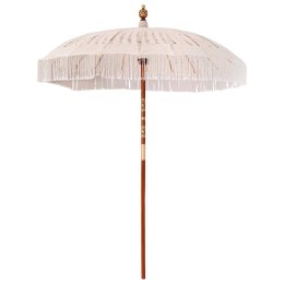 PARASOL MAKRAMOWY KREMOWY 190X190X260CM