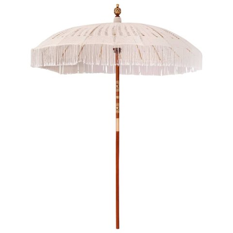 PARASOL MAKRAMOWY KREMOWY 190X190X260CM