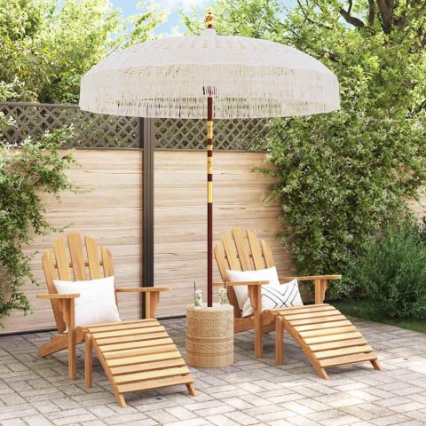 PARASOL MAKRAMOWY KREMOWY 190X190X260CM