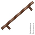 UCHWYTY DO SZAFEK 10 SZT. BRĄZ 128 MM STAL NIERDZEWNA