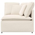 MODUŁOWY NAROŻNIK SOFA Z PODUSZKAMI KREMOWY 100CM