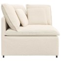 MODUŁOWY NAROŻNIK SOFA Z PODUSZKAMI KREMOWY 100CM