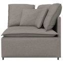 MODUŁOWY NAROŻNIK SOFA Z PODUSZKAMI TAUPE 100CM