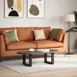 NOGI DO STOLIKA KAWOWEGO W KSZTAŁCIE LITERY U 2 SZT. CZARNE 30X(30-31)CM STAL