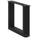 NOGI DO STOLIKA KAWOWEGO W KSZTAŁCIE LITERY U 2 SZT. CZARNE 30X(30-31)CM STAL