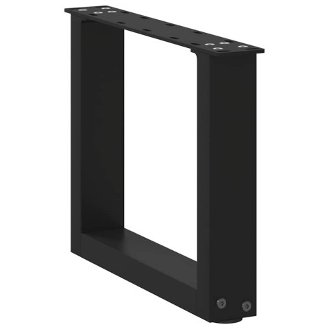 NOGI DO STOLIKA KAWOWEGO W KSZTAŁCIE LITERY U 2 SZT. CZARNE 30X(30-31)CM STAL
