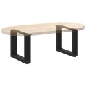 NOGI DO STOLIKA KAWOWEGO W KSZTAŁCIE LITERY U 2 SZT. CZARNE 30X(30-31)CM STAL
