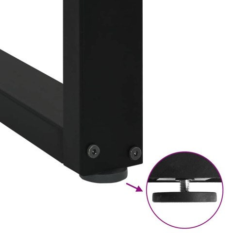 NOGI DO STOLIKA KAWOWEGO W KSZTAŁCIE LITERY U 2 SZT. CZARNE 30X(30-31)CM STAL