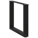 NOGI DO STOLIKA KAWOWEGO W KSZTAŁCIE LITERY U 2 SZT. CZARNE 50X(42-43)CM STAL