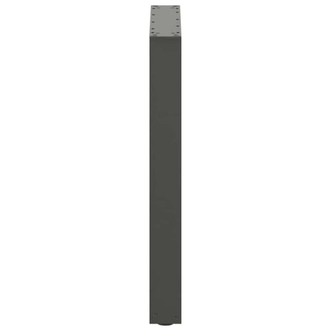 NOGI DO STOŁU JADALNEGO W KSZTAŁCIE LITERY U 2 SZT. ANTRACYT 60X(72-73)CM STAL