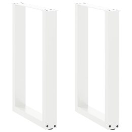 NOGI DO STOŁU JADALNEGO W KSZTAŁCIE LITERY U 2 SZT. BIAŁE 50X(72-73)CM STAL