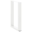 NOGI DO STOŁU JADALNEGO W KSZTAŁCIE LITERY U 2 SZT. BIAŁE 50X(72-73)CM STAL