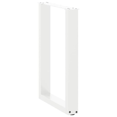 NOGI DO STOŁU JADALNEGO W KSZTAŁCIE LITERY U 2 SZT. BIAŁE 50X(72-73)CM STAL