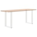 NOGI DO STOŁU JADALNEGO W KSZTAŁCIE LITERY U 2 SZT. BIAŁE 50X(72-73)CM STAL