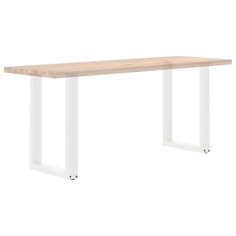 NOGI DO STOŁU JADALNEGO W KSZTAŁCIE LITERY U 2 SZT. BIAŁE 50X(72-73)CM STAL
