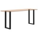 NOGI DO STOŁU KONSOLOWEGO W KSZTAŁCIE LITERY U 2 SZT. CZARNE 28X(72-73)CM STAL