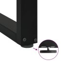 NOGI DO STOŁU KONSOLOWEGO W KSZTAŁCIE LITERY U 2 SZT. CZARNE 28X(72-73)CM STAL