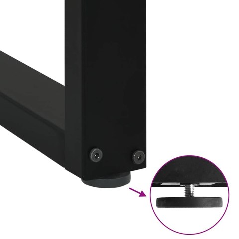 NOGI DO STOŁU KONSOLOWEGO W KSZTAŁCIE LITERY U 2 SZT. CZARNE 28X(72-73)CM STAL