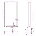 NOGI DO STOŁU KONSOLOWEGO W KSZTAŁCIE LITERY U 2 SZT. CZARNE 28X(72-73)CM STAL