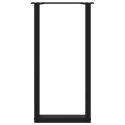 NOGI DO STOŁU KONSOLOWEGO W KSZTAŁCIE LITERY U 2 SZT. CZARNE 38X(72-73)CM STAL