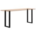 NOGI DO STOŁU KONSOLOWEGO W KSZTAŁCIE LITERY U 2 SZT. CZARNE 38X(72-73)CM STAL
