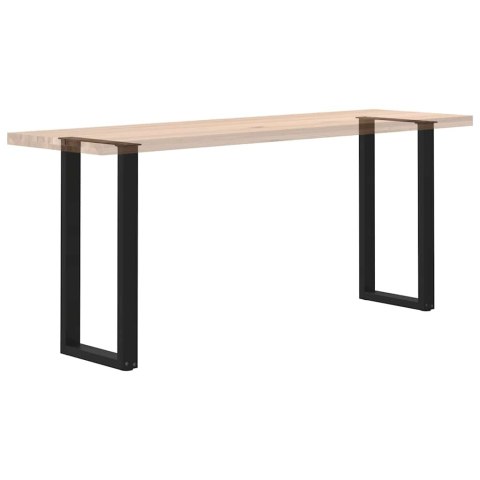 NOGI DO STOŁU KONSOLOWEGO W KSZTAŁCIE LITERY U 2 SZT. CZARNE 38X(72-73)CM STAL