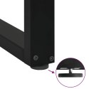 NOGI DO STOŁU KONSOLOWEGO W KSZTAŁCIE LITERY U 2 SZT. CZARNE 38X(72-73)CM STAL