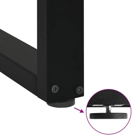 NOGI DO STOŁU KONSOLOWEGO W KSZTAŁCIE LITERY U 2 SZT. CZARNE 38X(72-73)CM STAL
