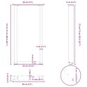 NOGI DO STOŁU KONSOLOWEGO W KSZTAŁCIE LITERY U 2 SZT. CZARNE 38X(72-73)CM STAL