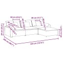SOFA MODUŁOWA Z PODNÓŻKIEM I PODUSZKAMI CZARNA