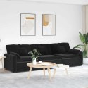 SOFA MODUŁOWA Z PODUSZKAMI CZARNA