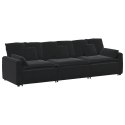 SOFA MODUŁOWA Z PODUSZKAMI CZARNA