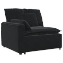 SOFA MODUŁOWA Z PODUSZKAMI CZARNA