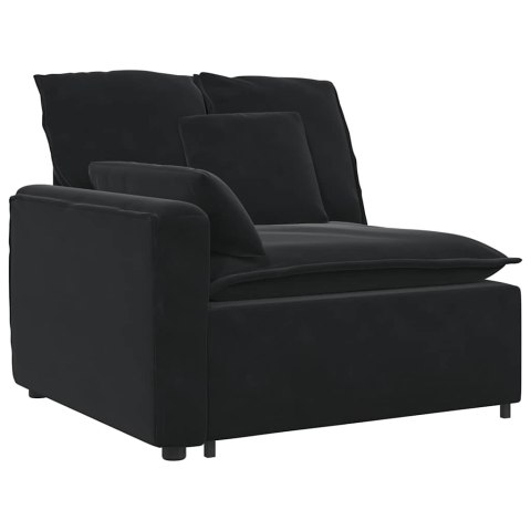 SOFA MODUŁOWA Z PODUSZKAMI CZARNA