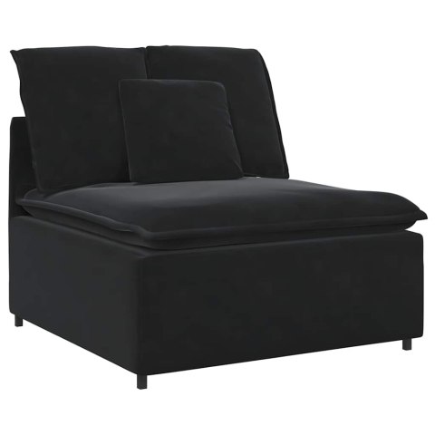 SOFA MODUŁOWA Z PODUSZKAMI CZARNA