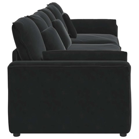 SOFA MODUŁOWA Z PODUSZKAMI CZARNA