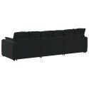 SOFA MODUŁOWA Z PODUSZKAMI CZARNA