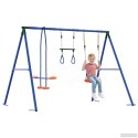 ZESTAW HUŚTAWEK NA ŚWIEŻYM POWIETRZU WIELOKOLOROWE STAL I PE