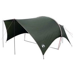 DUŻY TARP CAMPINGOWY 550X400CM ZIELONY WODOODPORNY OSŁONA PRZECIWDESZCZOWA