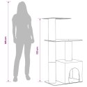 DREWNO DLA KOTÓW Z DRAPAKAMI SISALOWYMI CIEMNOSZARY 133CM